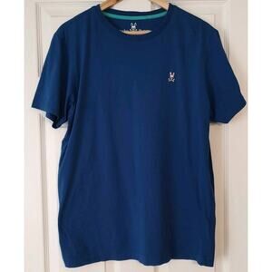 Men's Psycho Bunny Blue Crew Neck T-Shirt Size 5 Medium